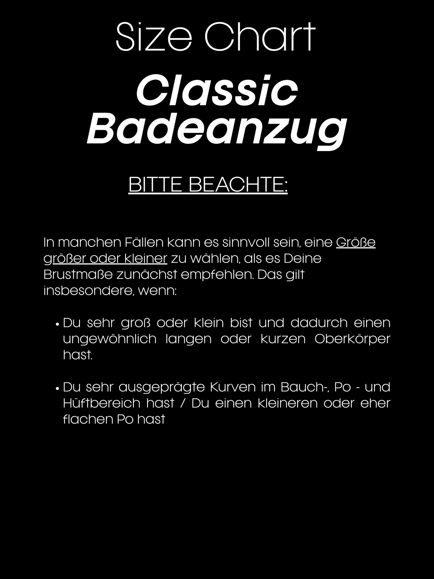 Badeanzug Classic schwarz