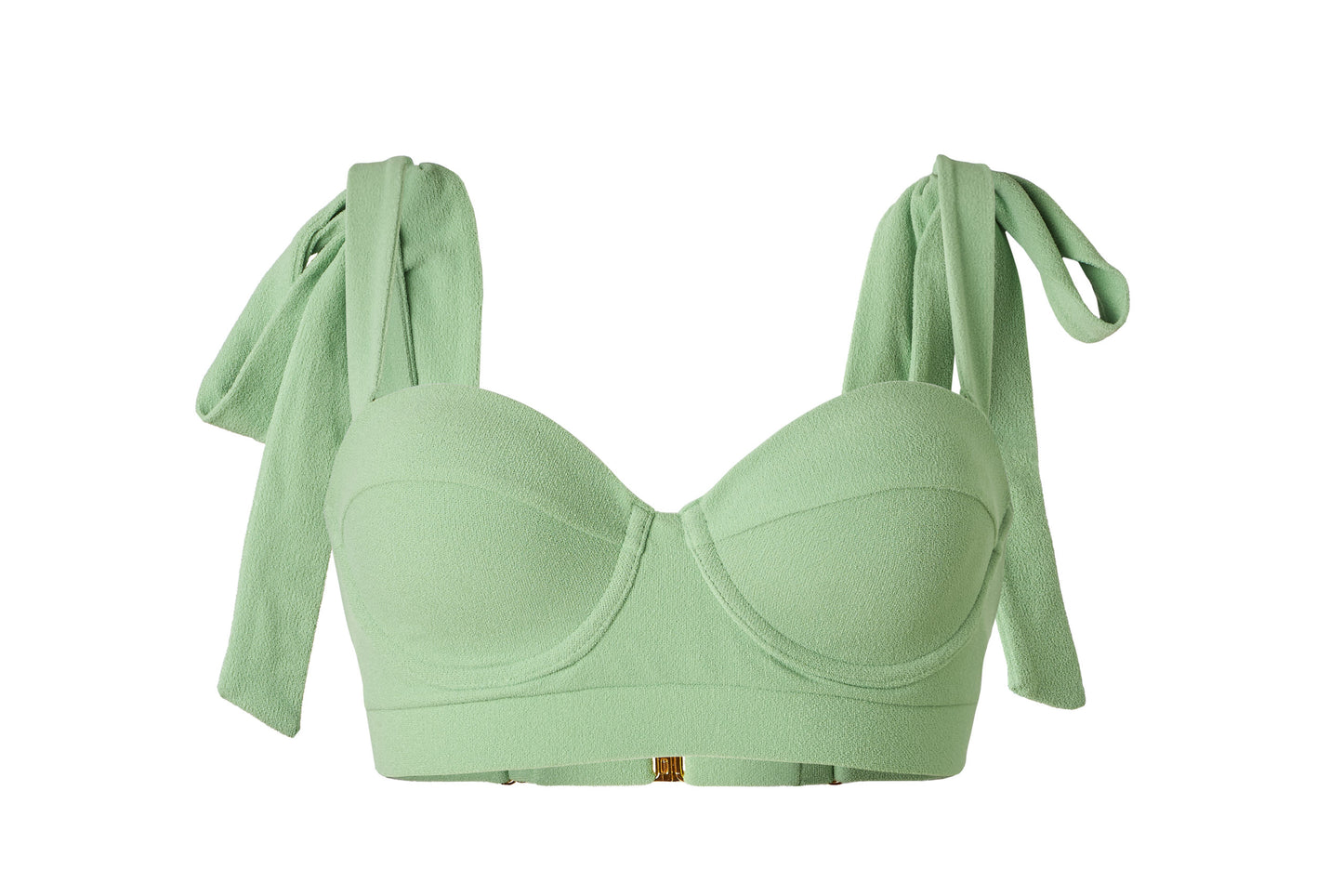 Mit dem Bikini-Top "Mermaid" erleben Sie die perfekte Symbiose aus modischem Design, Komfort und Anpassbarkeit – eine Hommage an die Vergangenheit, neu interpretiert für die moderne Frau von heute. Entdecken Sie Ihre persönliche Stilikone und strahlen Sie im Bikini-Top "Mermaid" in hellgrün oder einer weiteren verfügbaren Farboption Ihrer Wahl