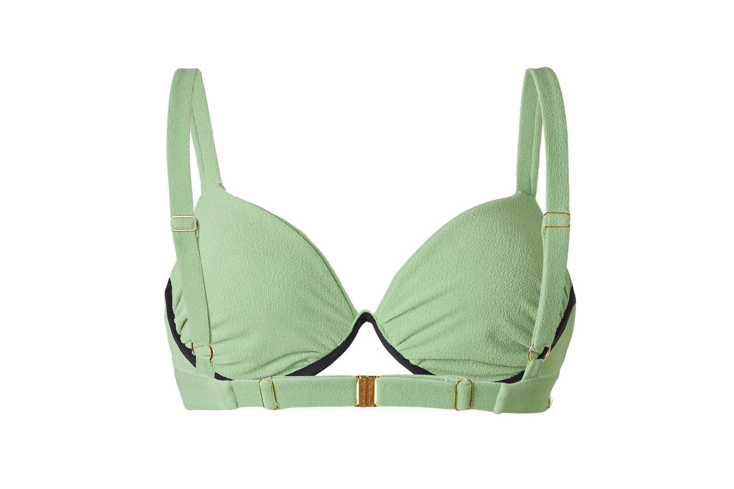 Die individuelle Anpassbarkeit des Bikini-Tops Ocean wird durch Schieber am Unterbrustband und den Trägern ermöglicht. Dadurch kannst du nicht nur die Passform nach deinen Wünschen einstellen, sondern auch den Tragekomfort personalisieren und das Top exakt an deine Bedürfnisse anpassen.