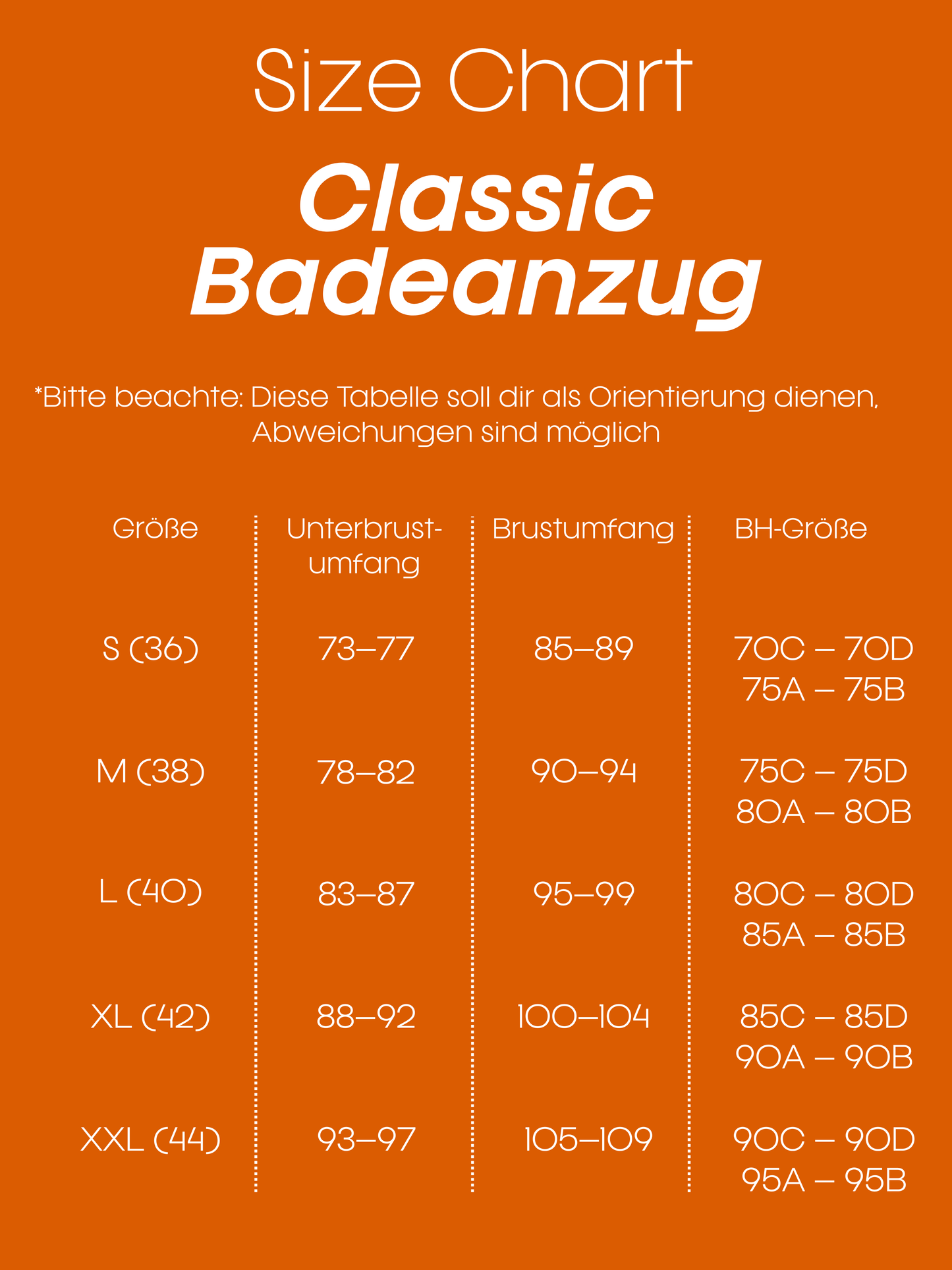 Badeanzug Classic rostrot