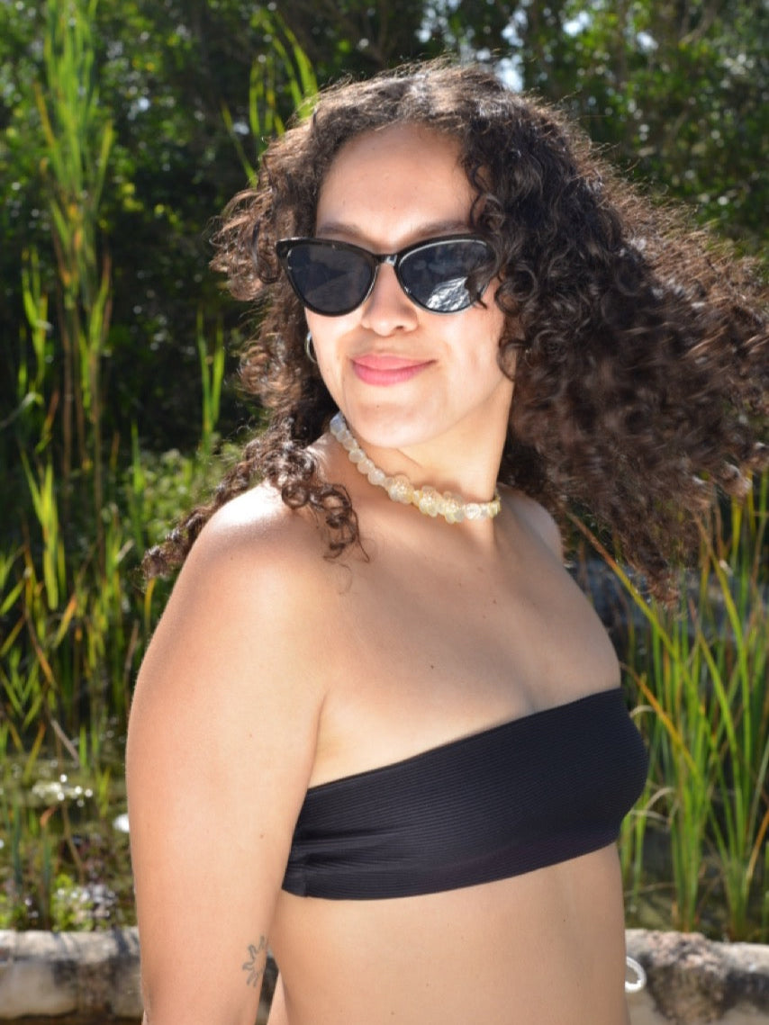 Bikini-Top Flirty schwarz Detail
