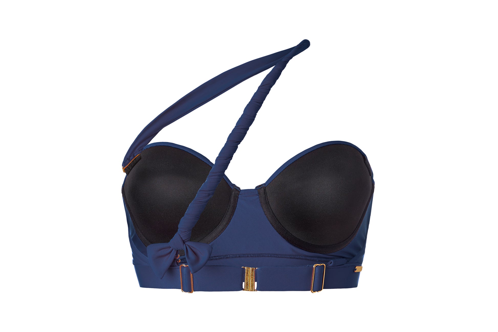 Das tief gesättigte Blau dieses Bikinioberteils verleiht ihm eine Aura von Eleganz und Raffinesse. Ein wahres Must-Have für jede Frau, die Vintage-Ästhetik mit modernem Komfort vereinen möchte.